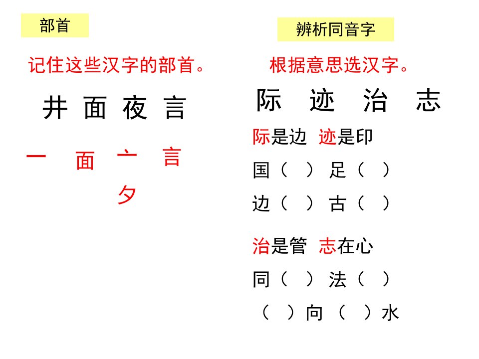 二上第五单元复习ppt课件