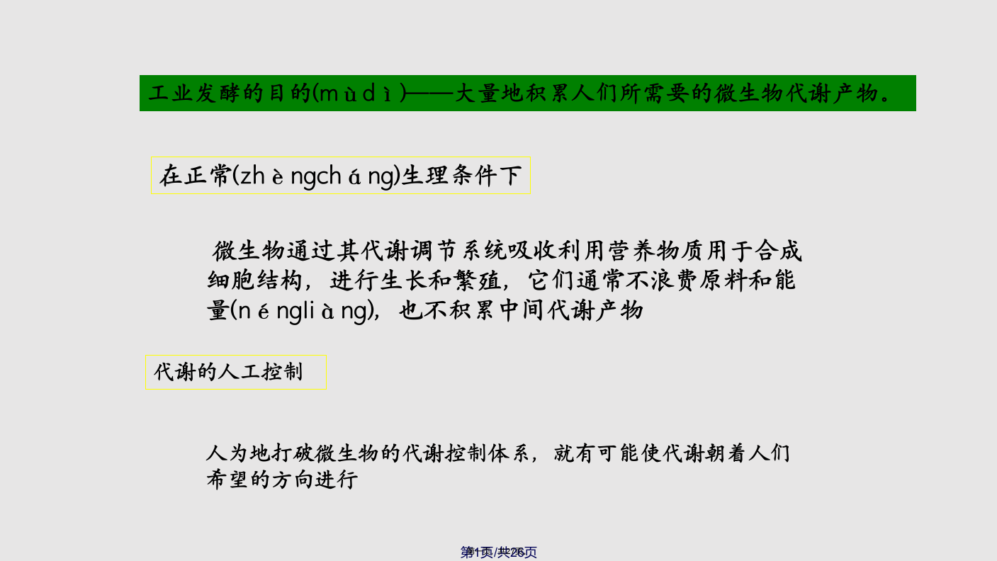 代谢的人工控制及其在发酵工业中的应用