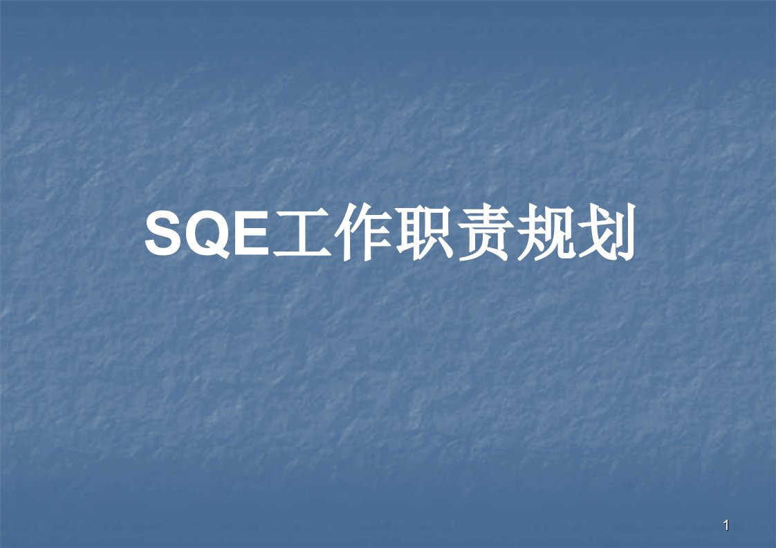 SQE工作职责规划及流程图ppt课件