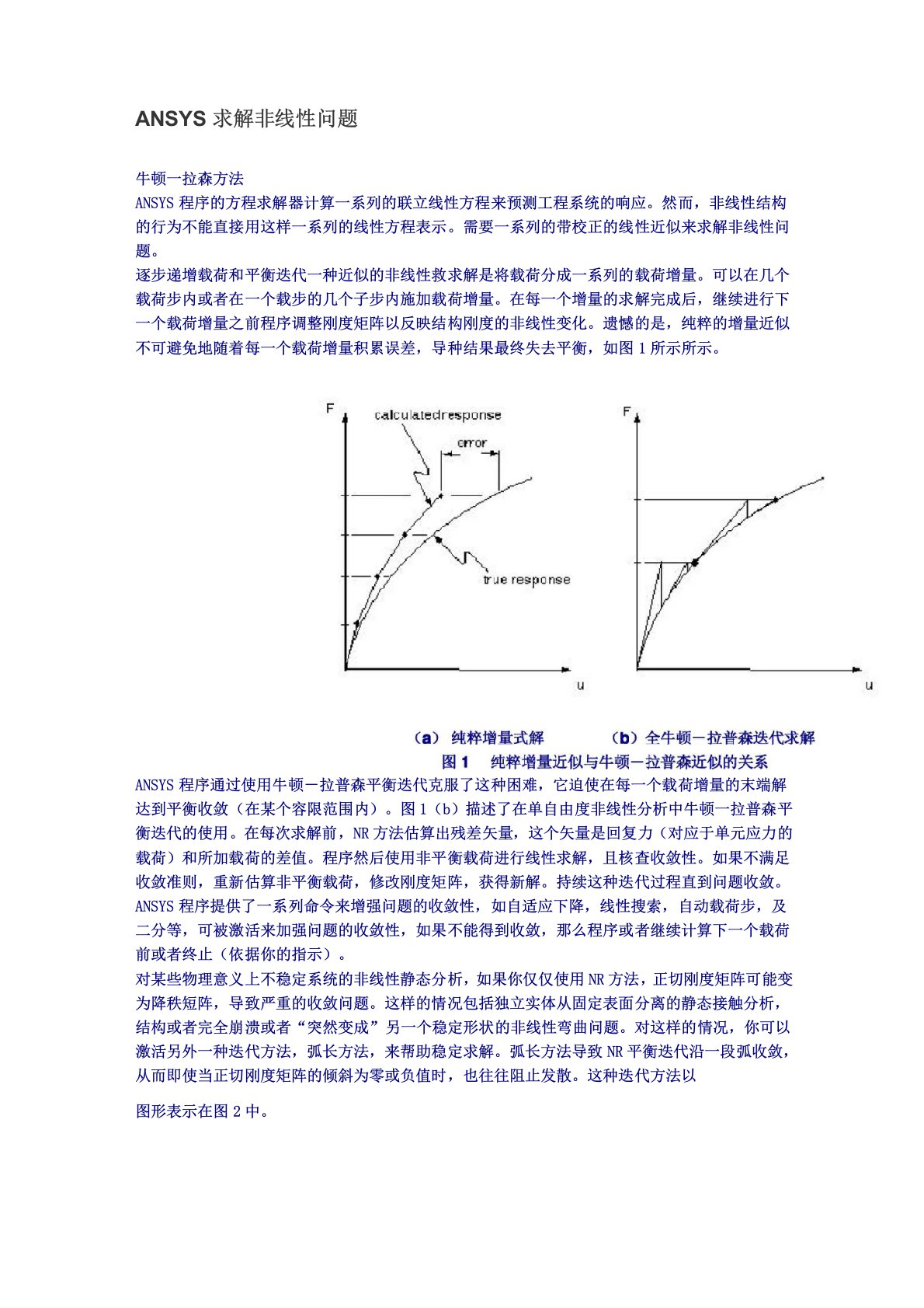 ANSYS求解非线性问题