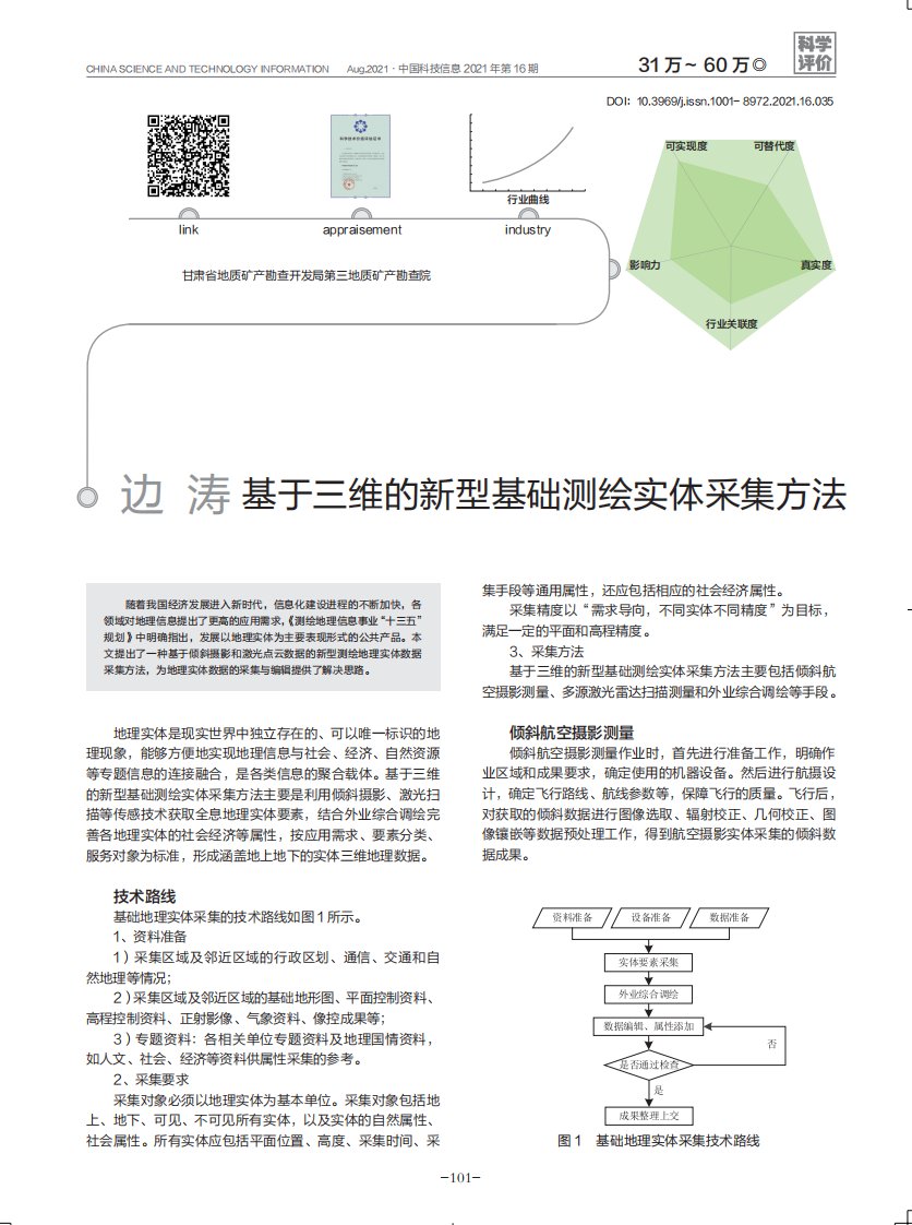 基于三维的新型基础测绘实体采集方法