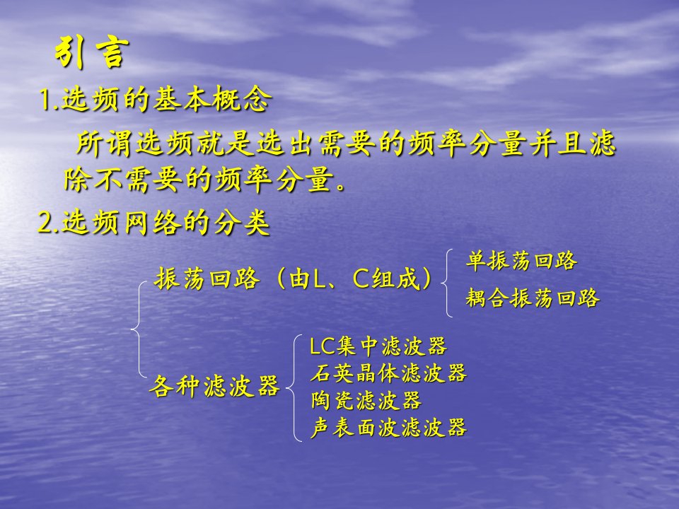 华中科大严国萍通信电子线路32讲视频对应的课件高频电子线路Chapter2选频网络