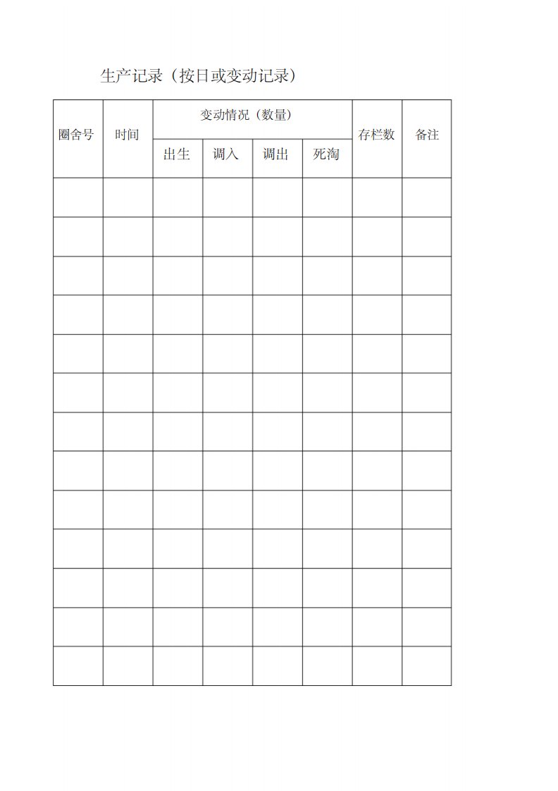 畜禽防疫记录表-13页