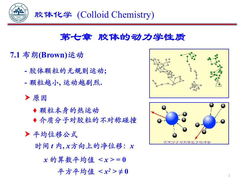 胶体的动力学性质