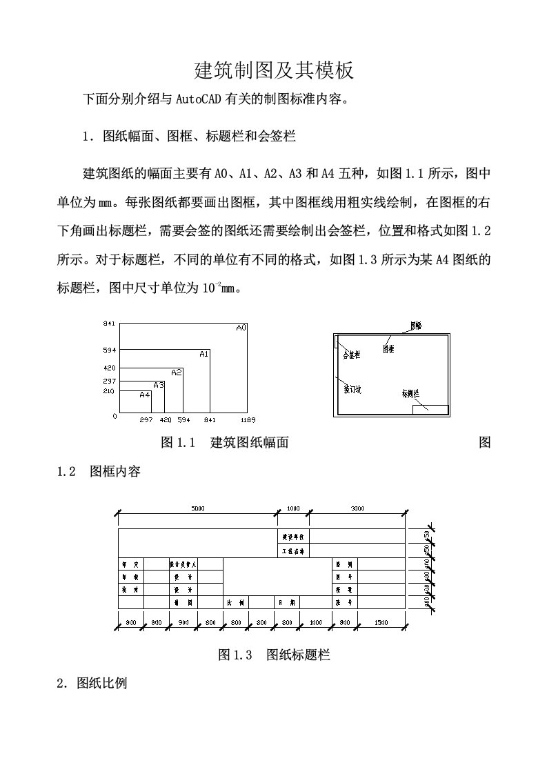 CAD建筑制图知识