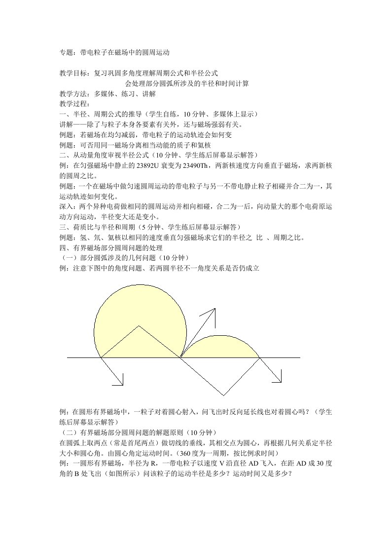 带电粒子在磁场中的圆周运动