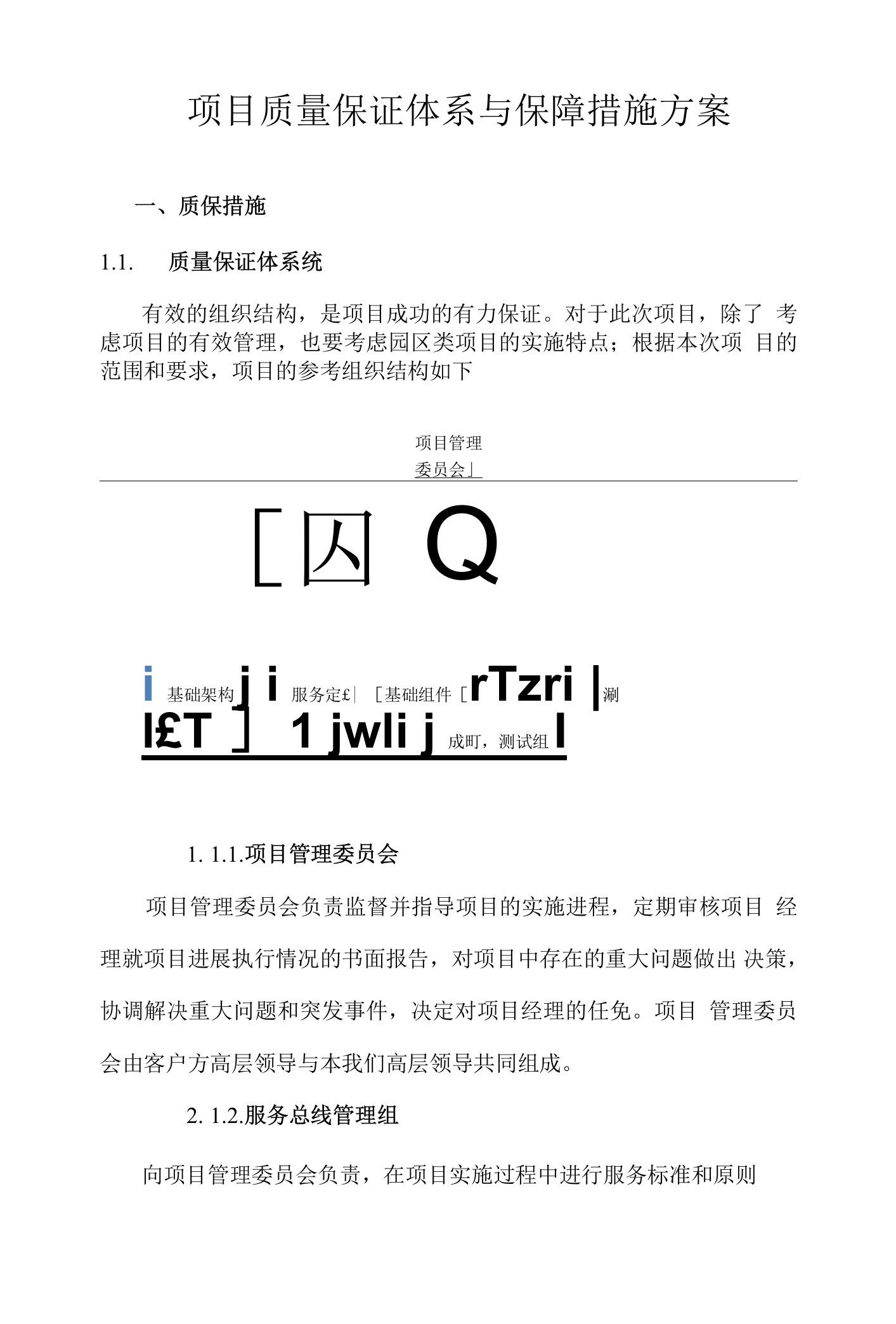 项目质量保证体系与保障措施方案