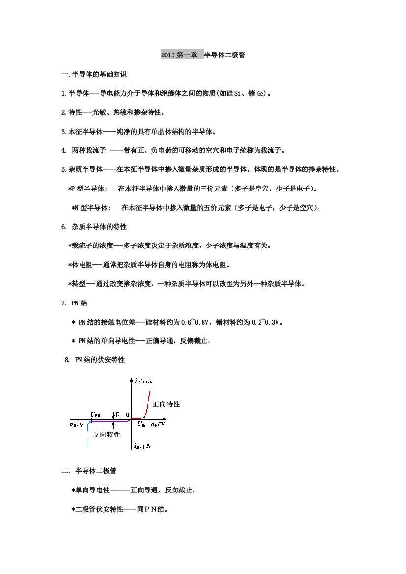 2013模电总结复习资料_模拟电子技术基础