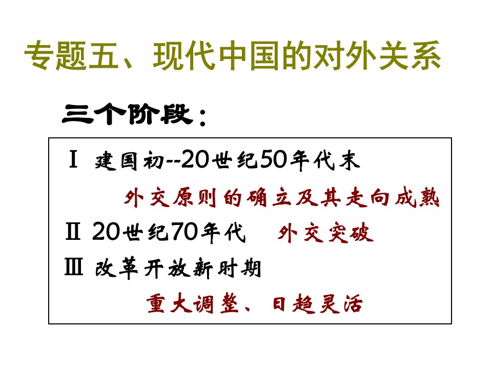 新中国初期的外交课件人民版课件