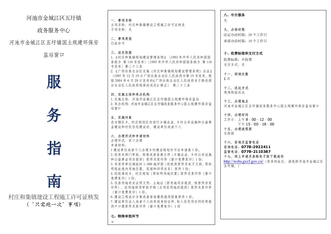 村庄和集镇建设工程施工许可证核发流程图