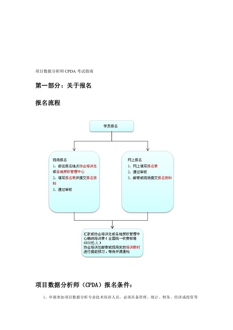 项目数据分析师CPDA考试指南