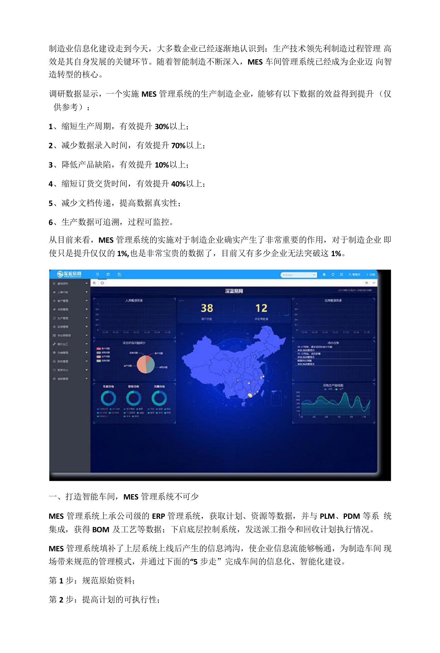 如何有效实施生产车间MES管理系统