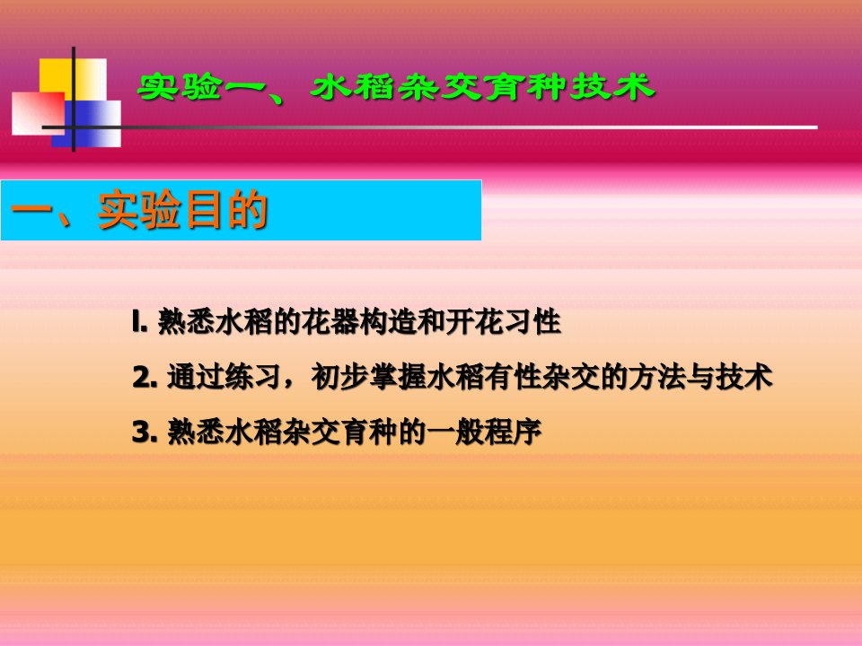 [精选]水稻杂交育种技术实验