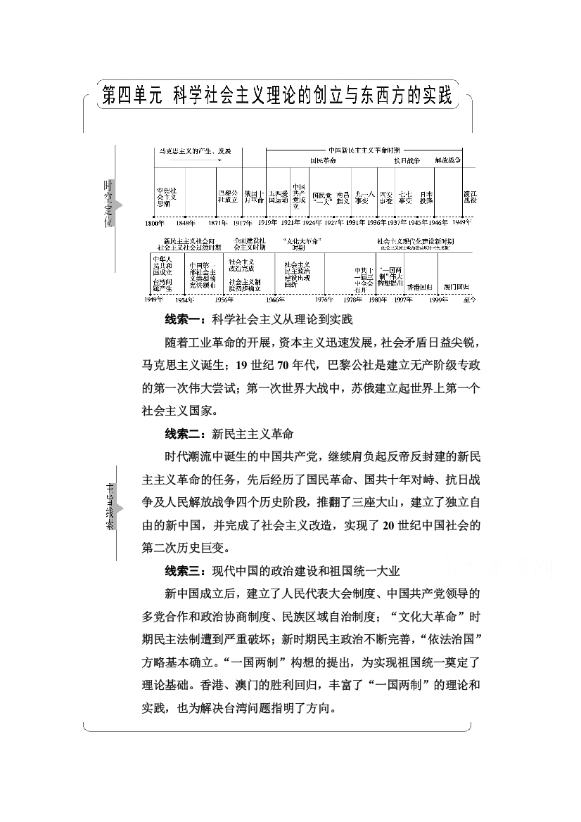 2022版新高考岳麓版历史一轮复习学案：模块1