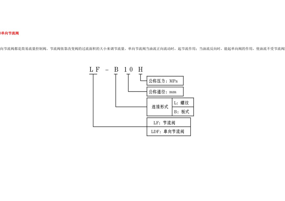 LDF单向阀