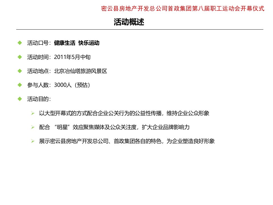 房地产开发总公司第八职工运动会开幕仪式