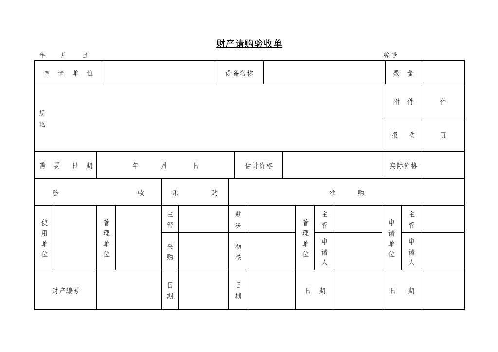 财产请购验收单1