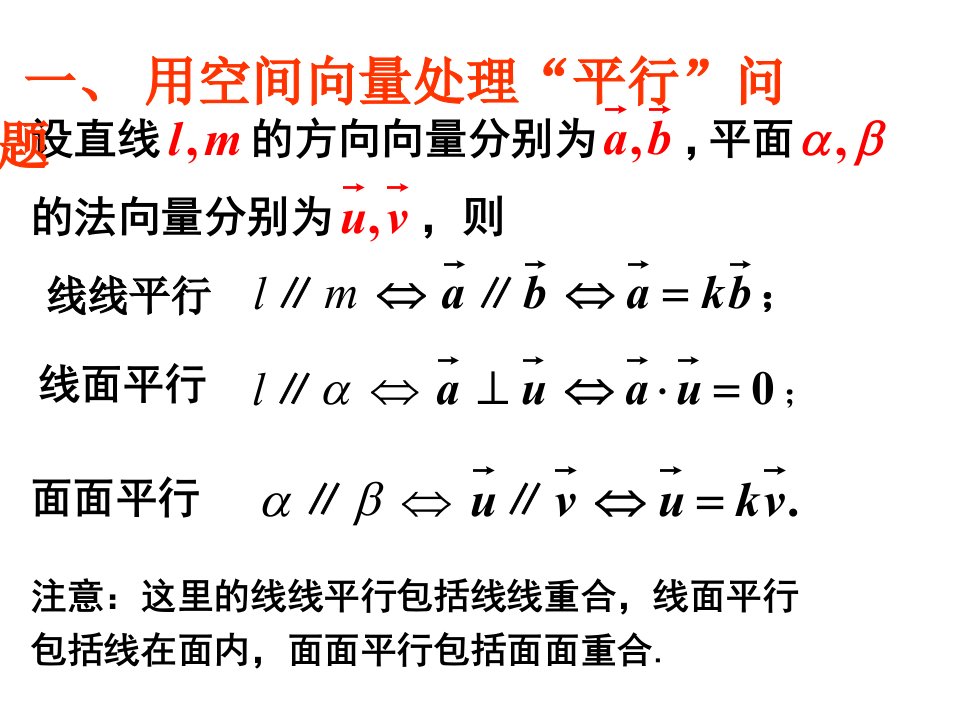 空间向量在立体几何中的应用