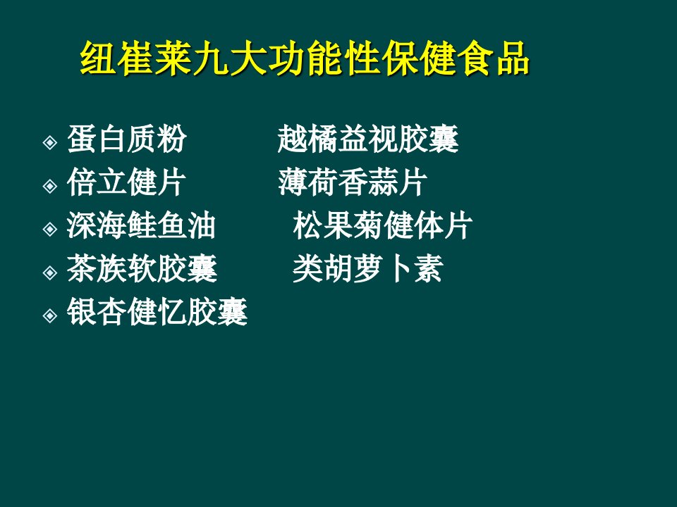 纽崔莱九大功能性保健食品--蛋白质粉课件