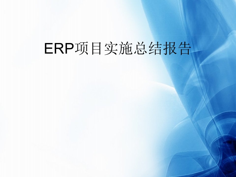 ERP项目实施总结报告