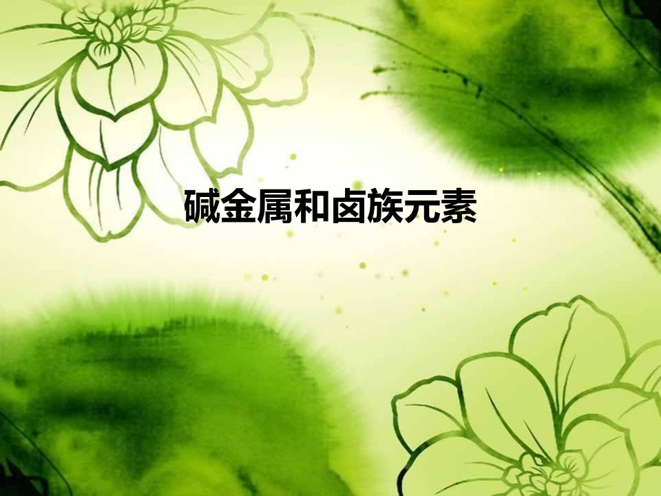 碱金属和卤族元素ppt课件