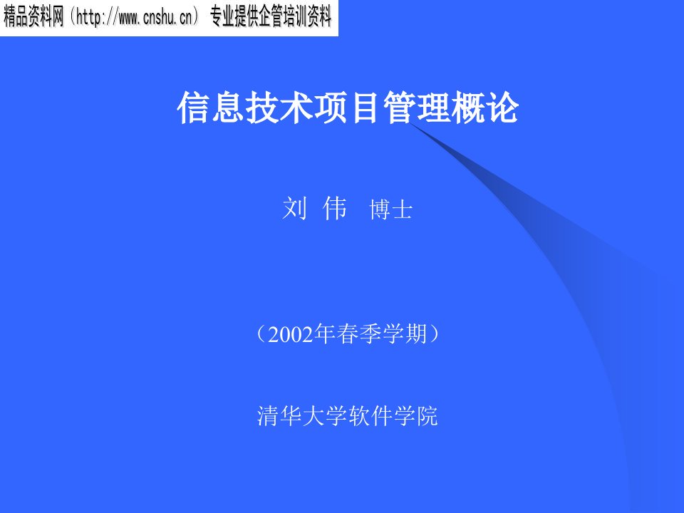 信息技术与项目管理概论