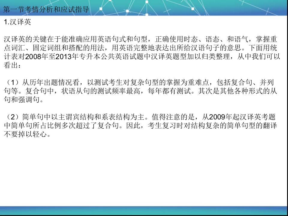 英语专升本翻译。改错