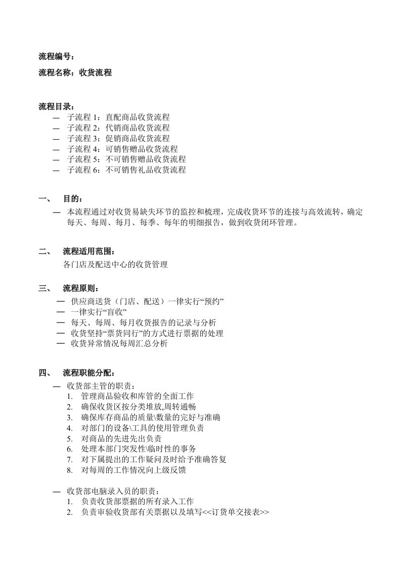 推荐-超市收货流程