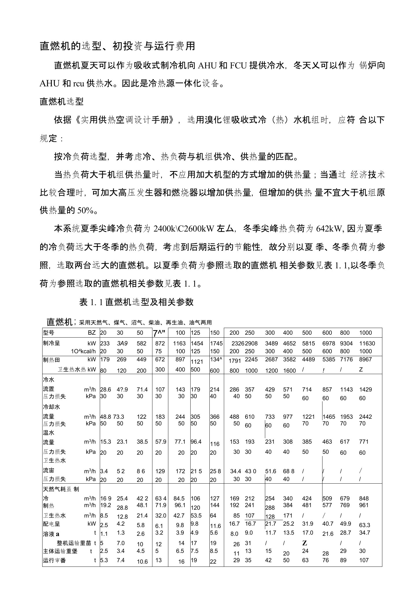 直燃机方案