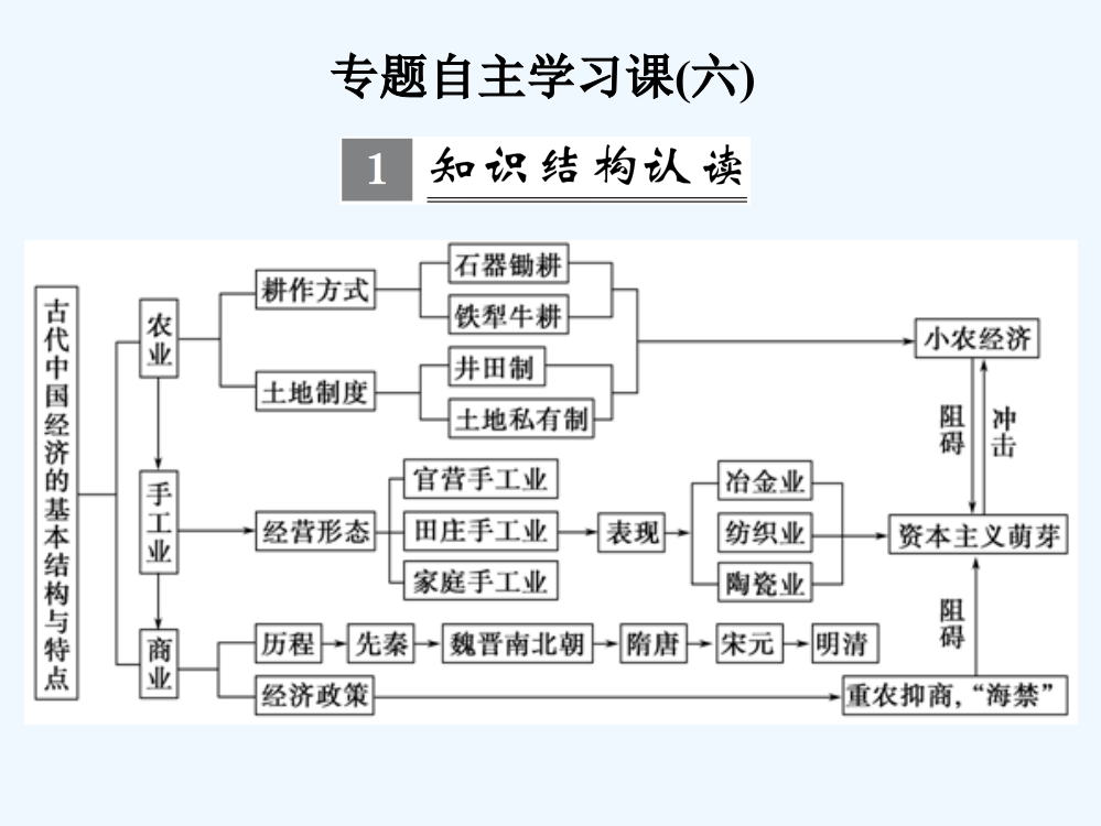 【创新设计】高三历史人民（全国通用）一轮复习课件：专题自主习课（六）