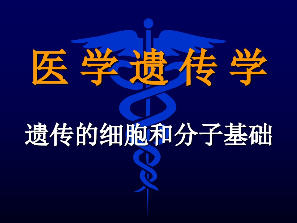 医学遗传学文档资料课件