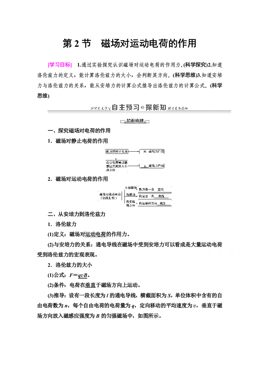 2020-2021学年物理鲁科版选修3-1教师用书：第6章