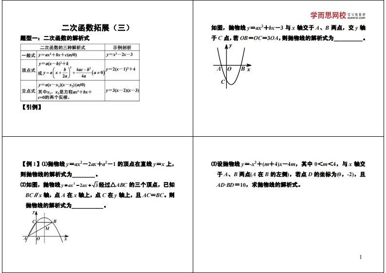 初中数学专题