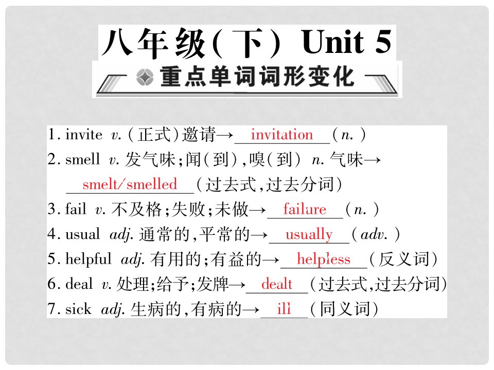 重庆市中考英语总复习