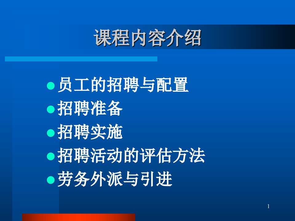 助理人力资源招聘与配置培训