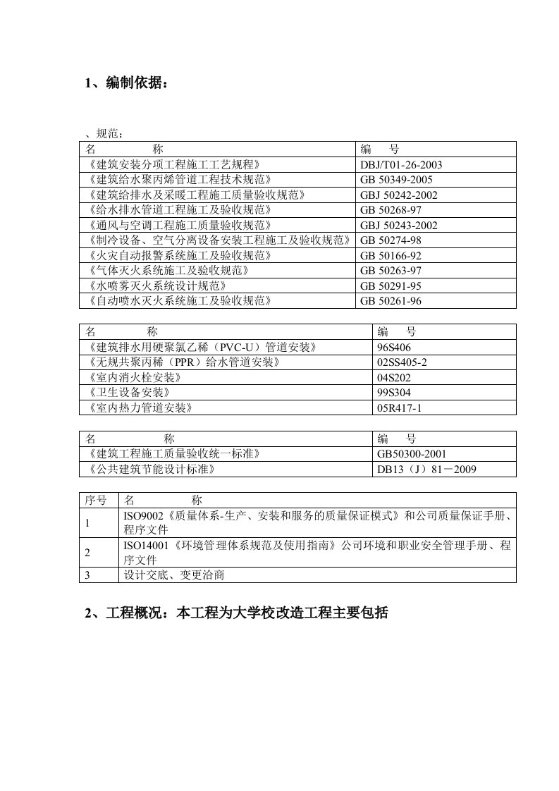 工程给排水、暖通施工方案