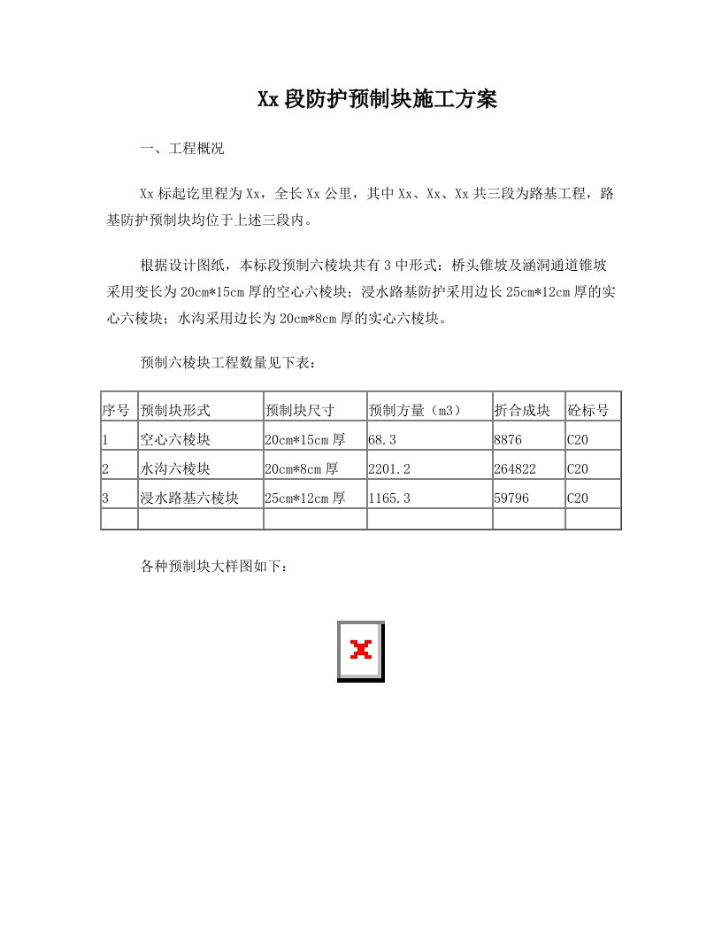 预制六棱块施工方案