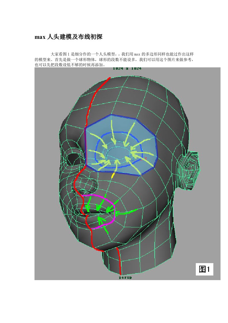 max人头建模及布线初探