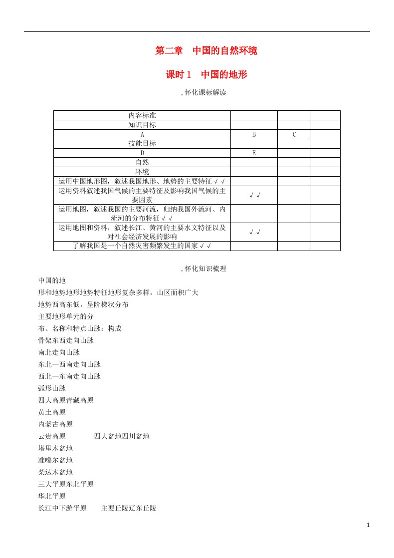 中考地理命题研究