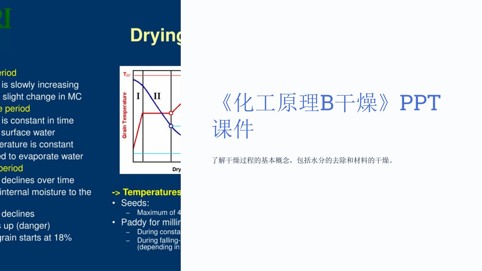 《化工原理B干燥》课件