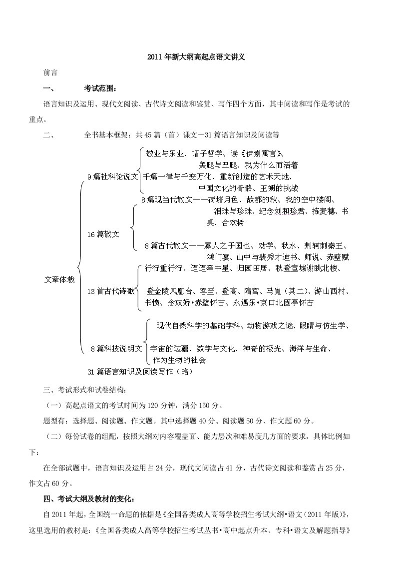 成考语文课件第01讲讲义