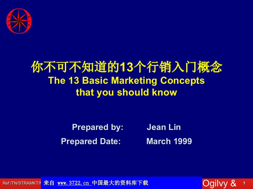 奥美广告_你不可不知道的13个行销基本概念(ppt