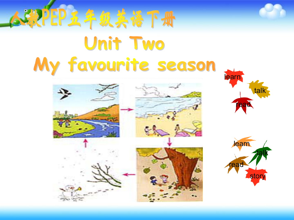 人教PEP版小学五年级下册英语Unit2_My_Favourite_Season课件PPT[1]3