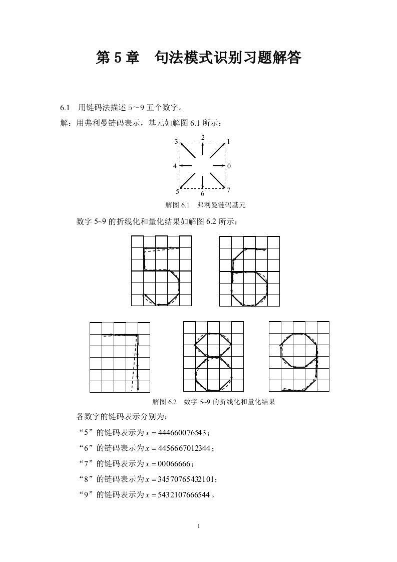 模式识别习题参考1-齐敏教材第6章