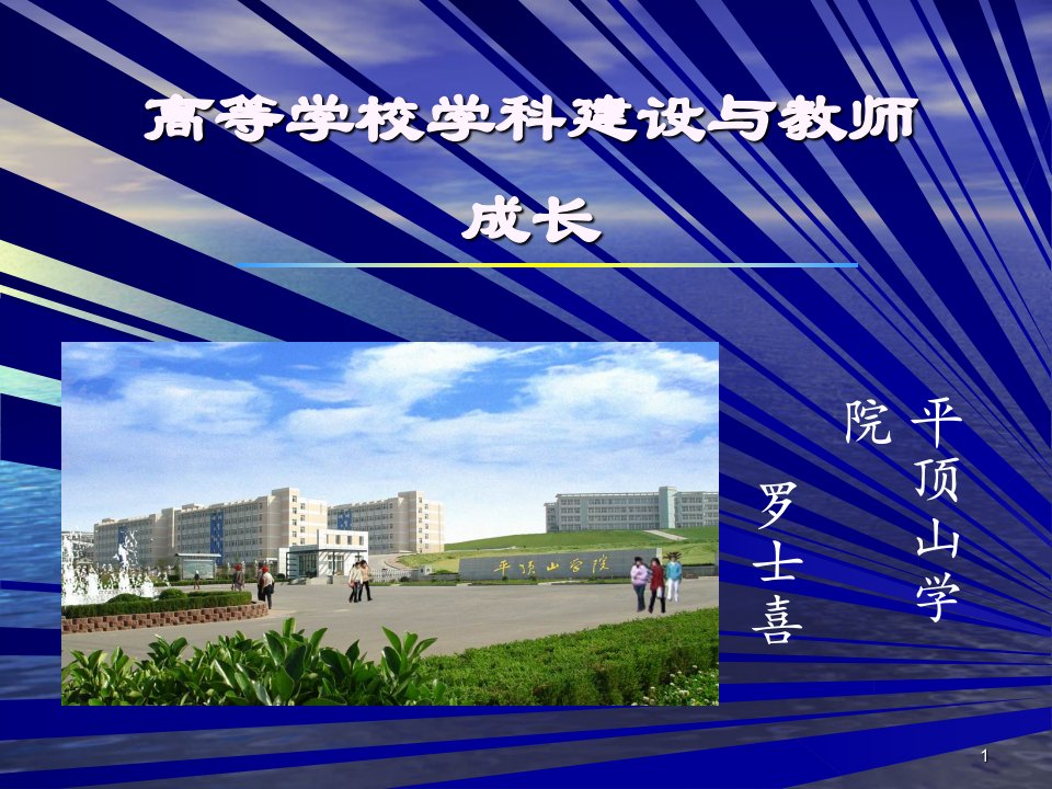 高等学校学科建设与教师成长