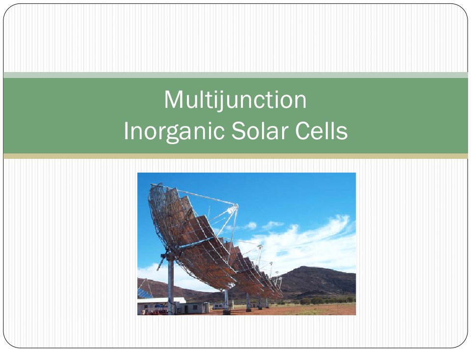 能量转换与存储原理教学资料multijunctioncells