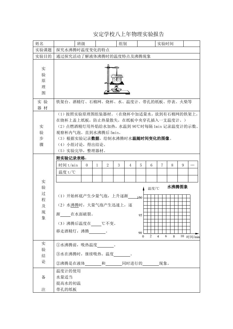 水沸腾实验报告