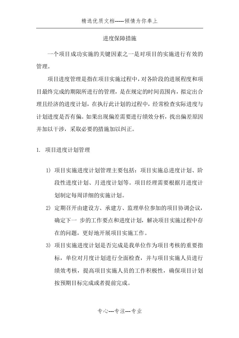 项目进度保障措施(共4页)