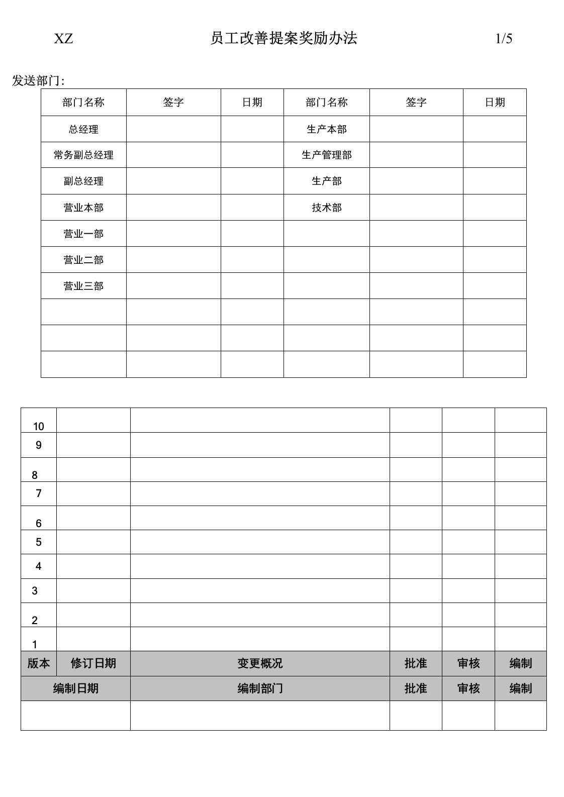 员工改善提案奖励办法(修订稿)