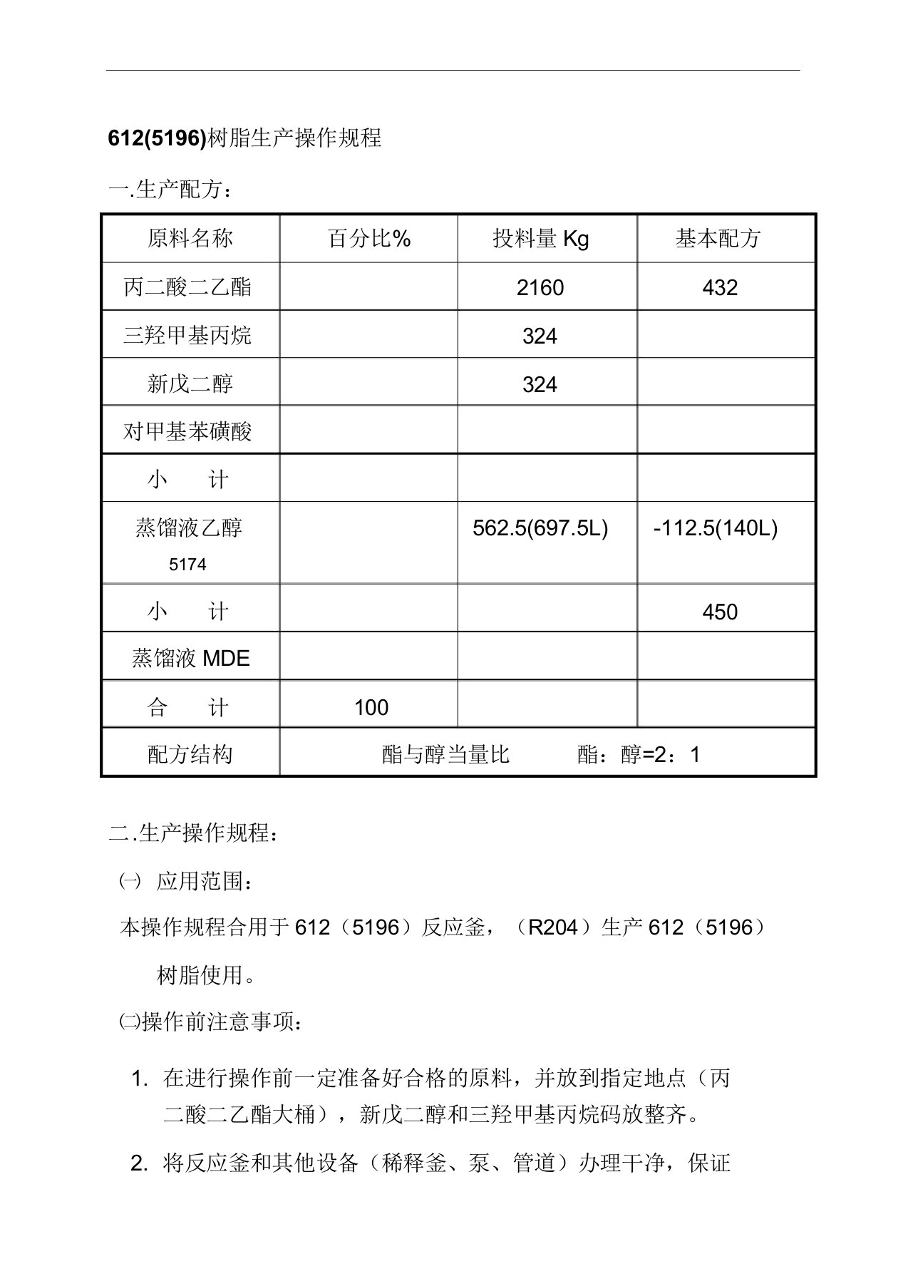 电泳漆车间阴极树脂操作法